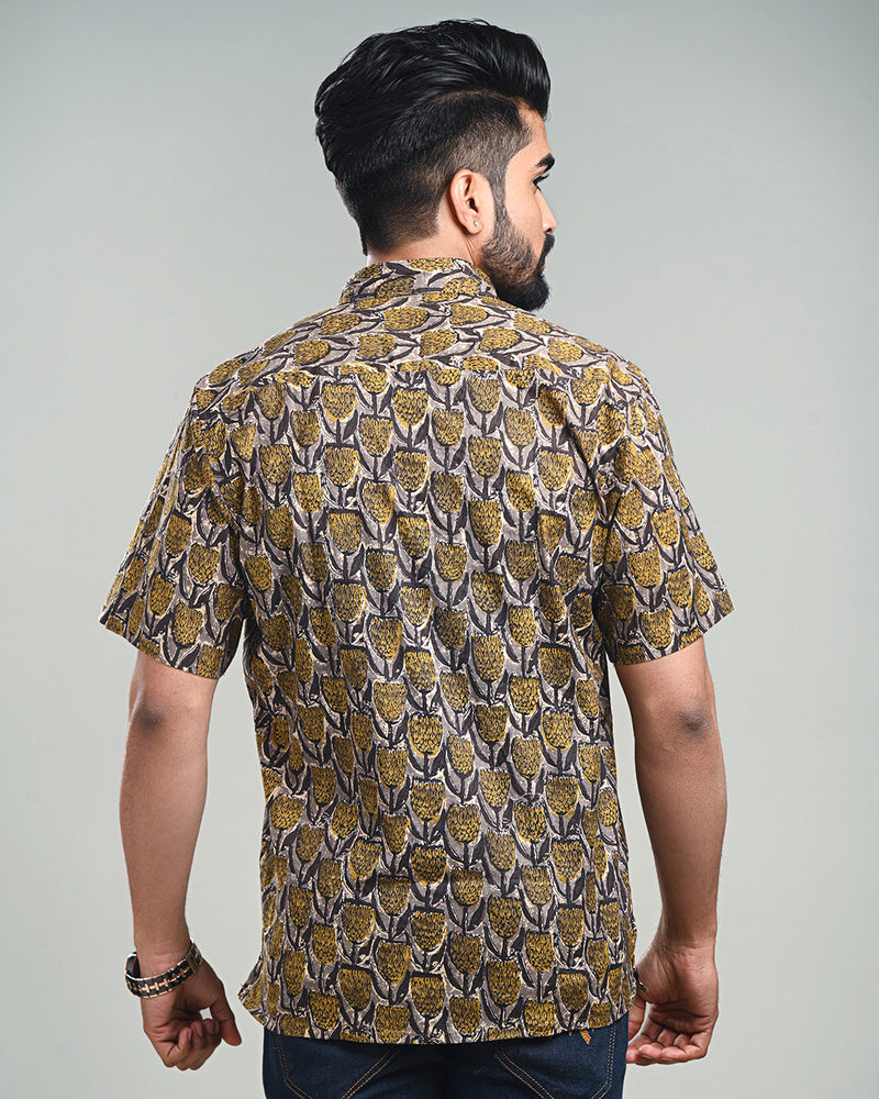 New Sanganeri exclusive Half Sleeves Block Print Shirt( NDCOTHS02)